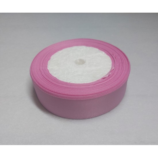 Лента репсовая однотонная 2,5 см цв. розовый 93, цена за 3 м